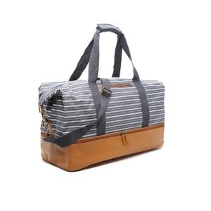 DSW Striped Weekender Bag with Shoe Compartment